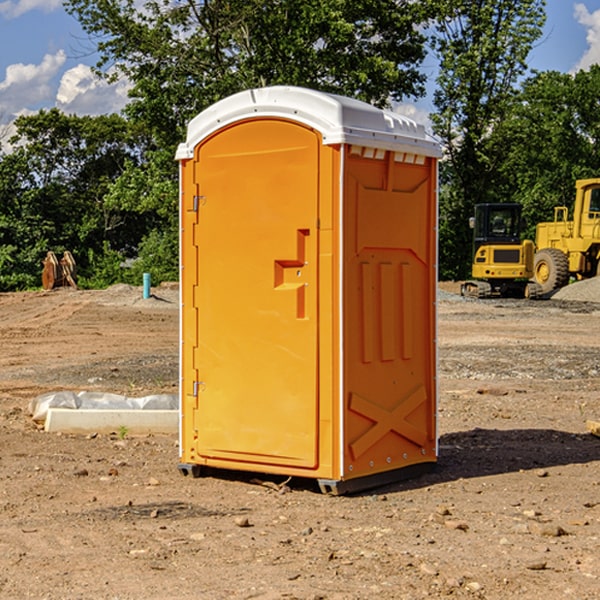 how often are the porta potties cleaned and serviced during a rental period in Farmington